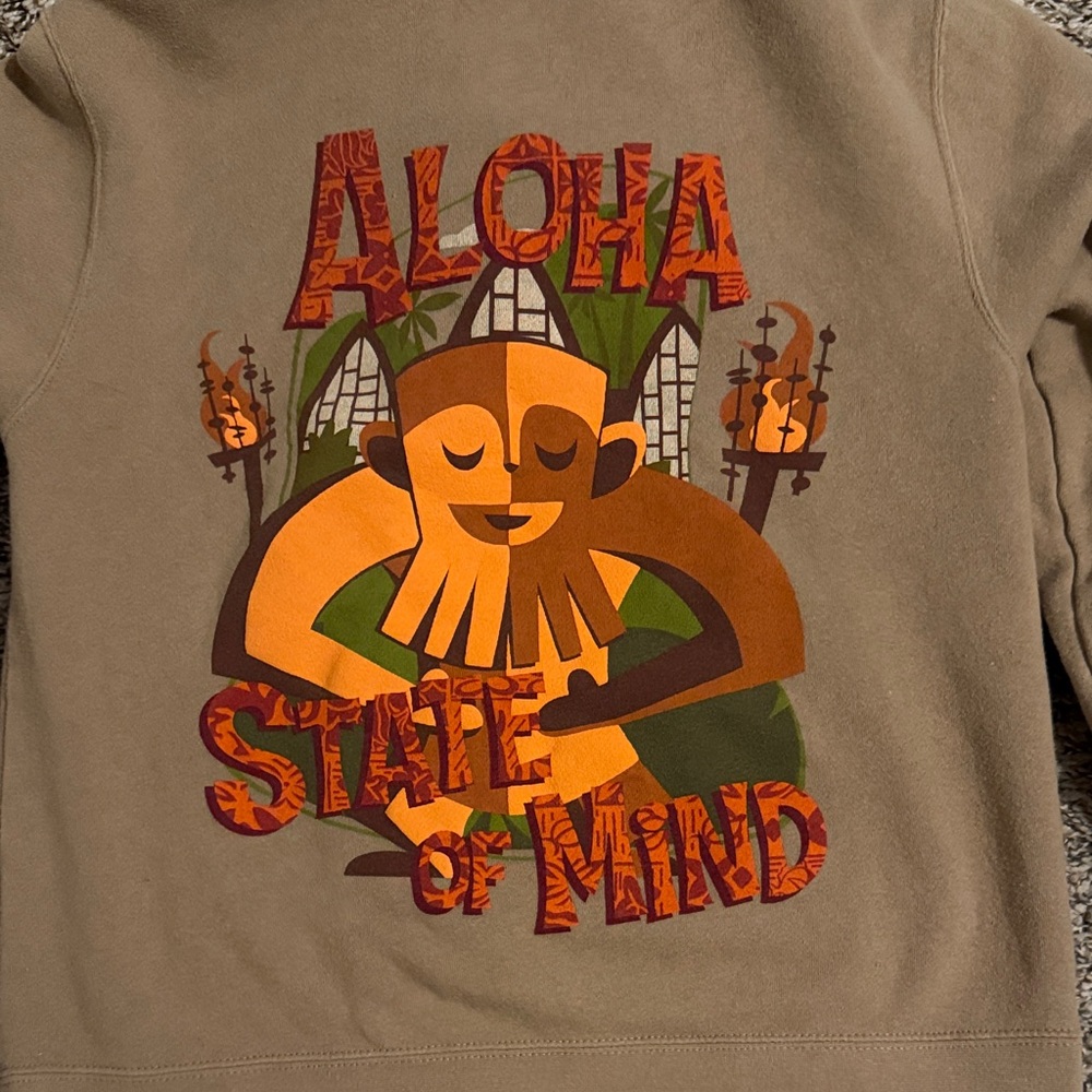 DISNEY AULANI HAWAII Zip Up Hooded Sweatshirt